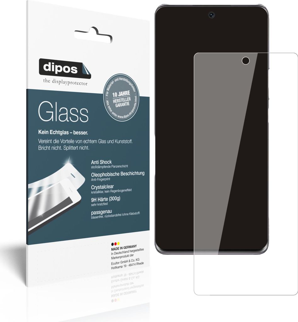 1x Schutzfolie für Honor 60 - Anti-Shock 9H Folie dipos Glass Kunststoffglas