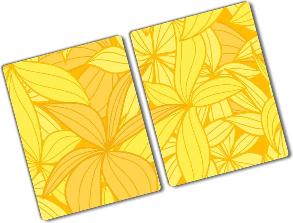 Tulup Glas Herdabdeckplatte - 2x40x52 cm - Glaskeramikkochfeld-Abdeckung Spritzschutz Glasabdeckplatte Kochplattenabdeckung und Schneidebrett - Zwe...