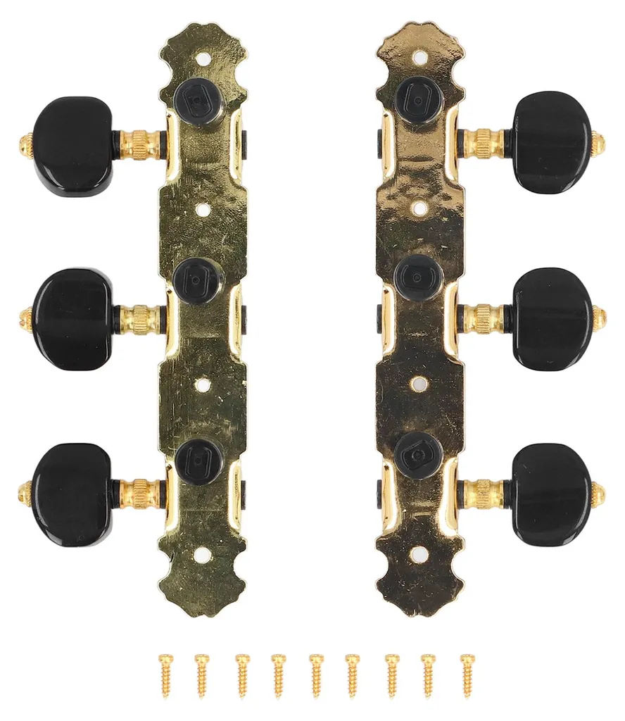 Mécaniques guitare acoustique en métal et plastique robuste, lot de 2