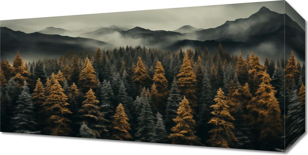 Bild 40x20cm Nebeliger Morgen