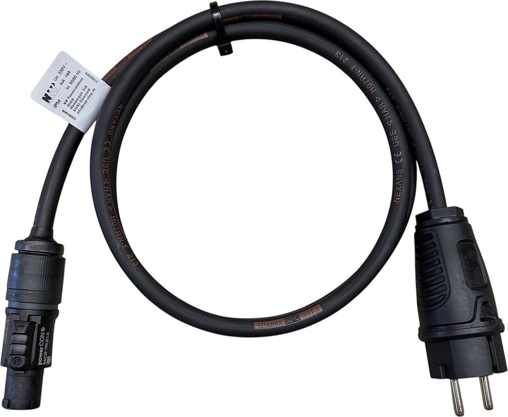 NWP 1,5m Schuko Stecker auf powerCON TRUE1 NAC3F-TRUE1-S, TITANEX H07RN-F 3G1,5