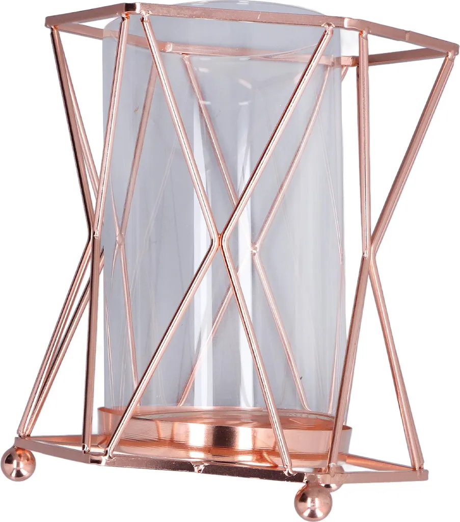 Vase hydroponique stable en fer et verre pour plantes sans terreau