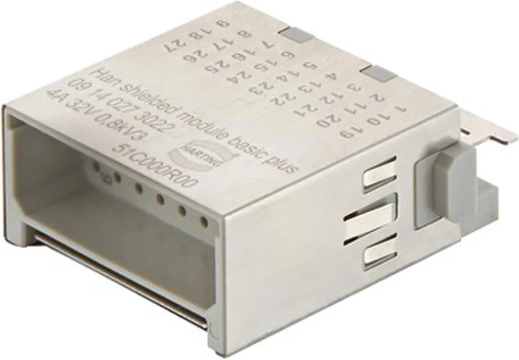 Modulo HARTING Han Shielded Basic 27 poli 4A 32V | Connettore Maschio - 1