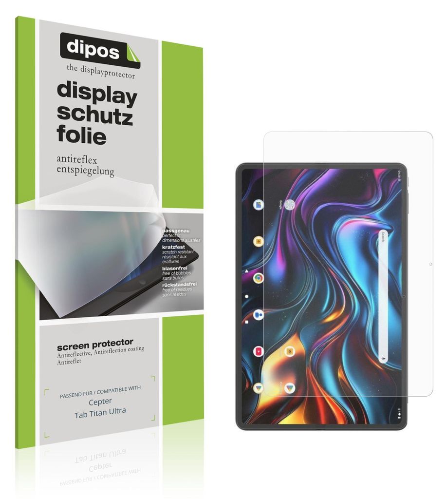 2x Schutzfolie für Cepter Tab Titan Ultra matt Displayschutzfolie Folie Display Schutz dipos