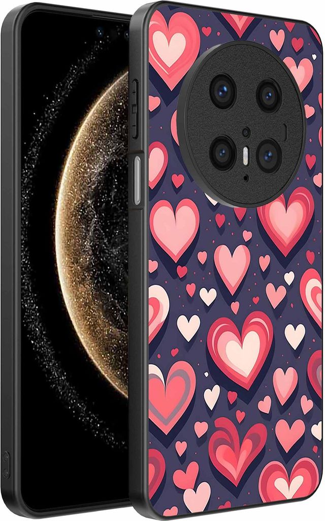 Fit für Huawei Mate 70 Telefon Fall mit Herz drucken - TPU Backcover Fall mit Herz-Design - Smartphonica