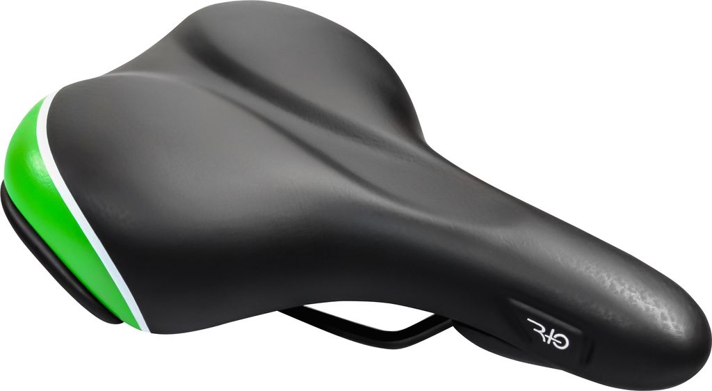 Zündapp Z700 Fahrrad Sattel City Trekking Komfortsattel bequemer Fahrradsattel schwarz/grün