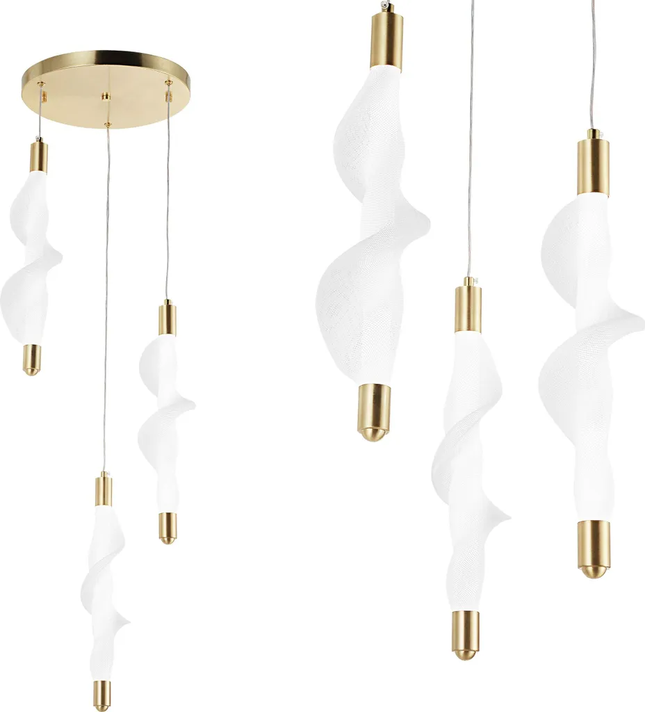 Lampada tooLight LED G009-3Cpr White Gold | Design Moderno Sospensione