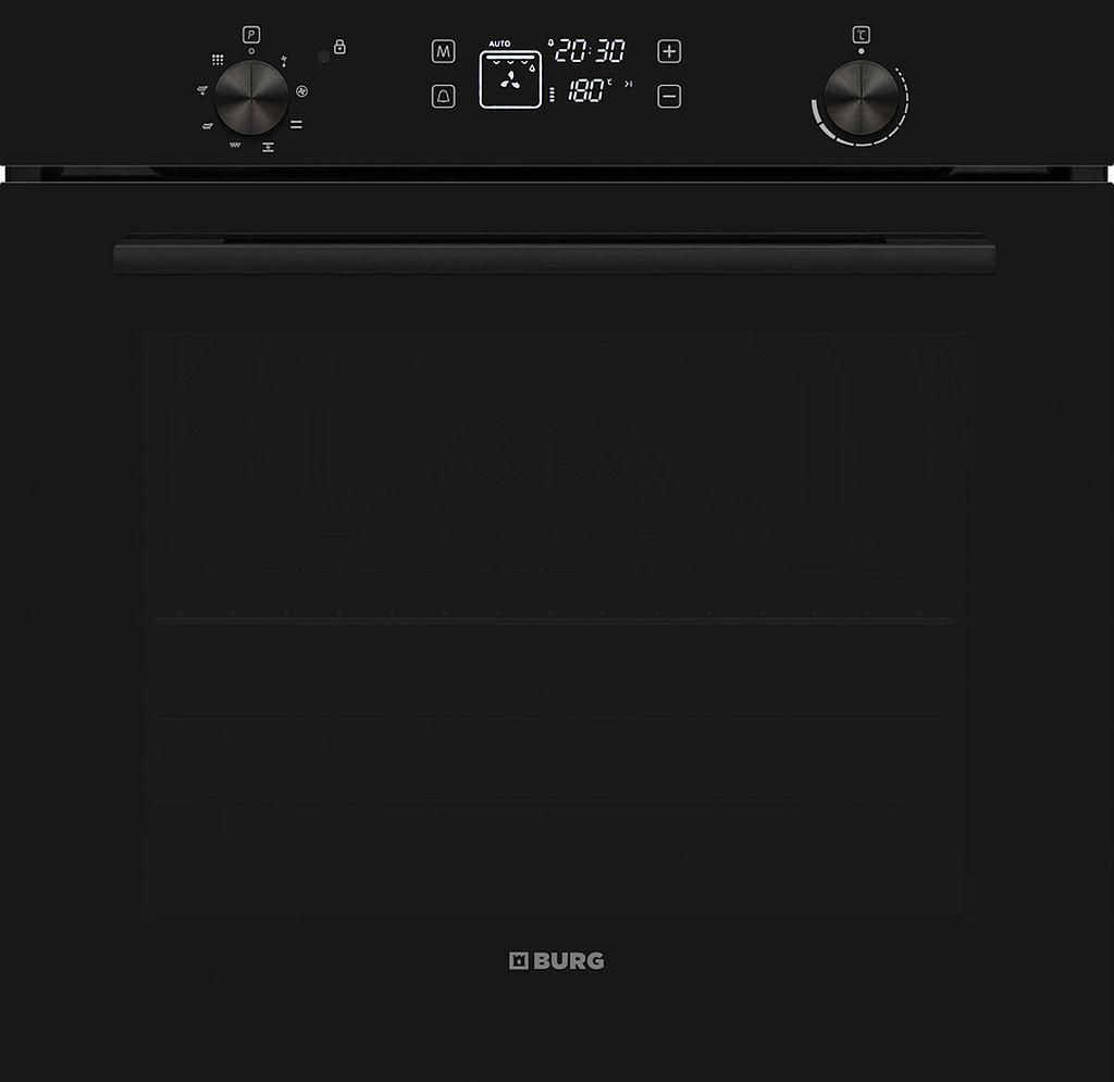 Burg Einbaubackofen BEB8BL.1 Pyrolyse visioTouch Display Kindersicherung 78 Liter Garraum