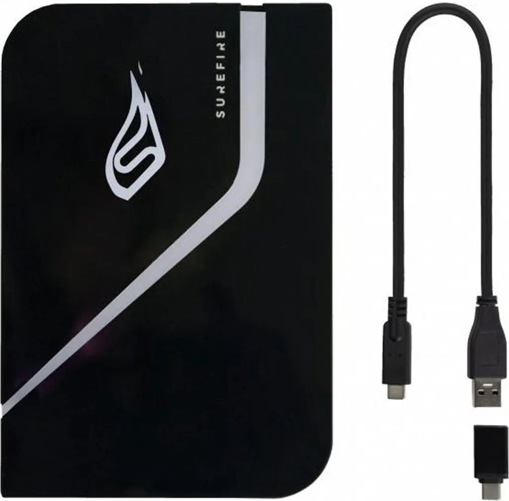 SureFire PyroDrive Gaming SSD Externe 1 To USB 3.2 Gen 1 - Noir 460 Mo/s