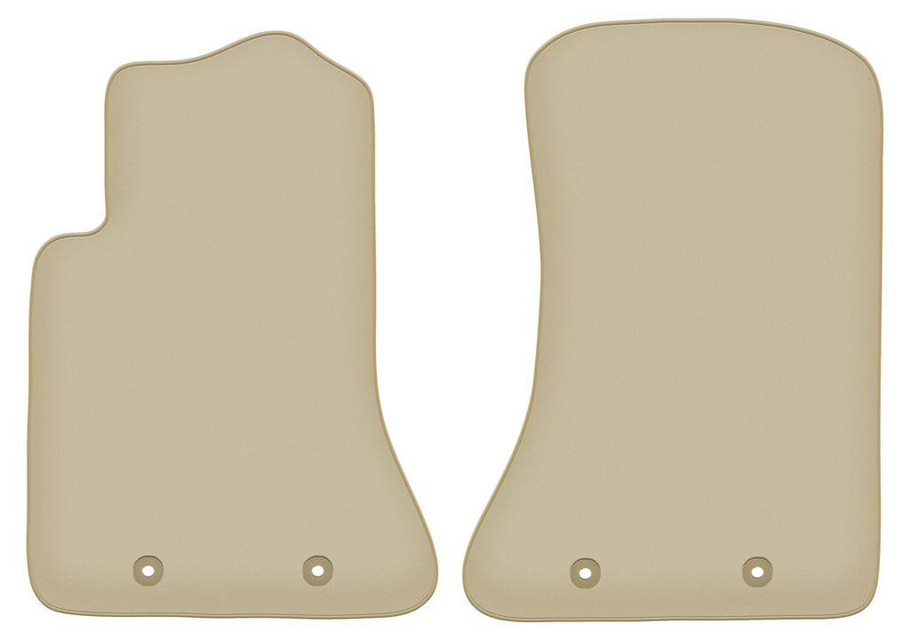 Velours-Fußmatten Vorne PREMIUM beige passend für Opel Omega B (1994-2003, Limousine, Kombi) – mit Befestigungen – passgenau