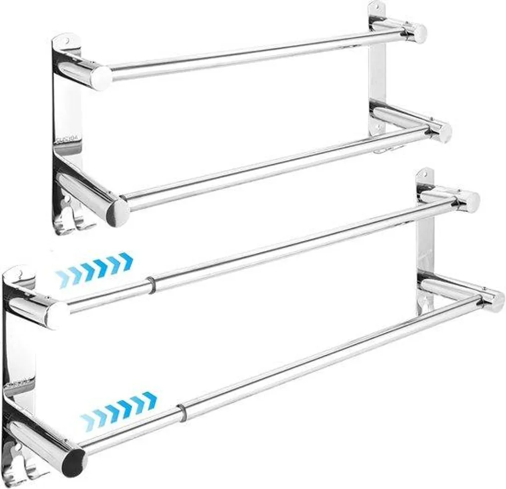 Porte-serviettes sans trou Allecto Plus en inox : stop aux perçages