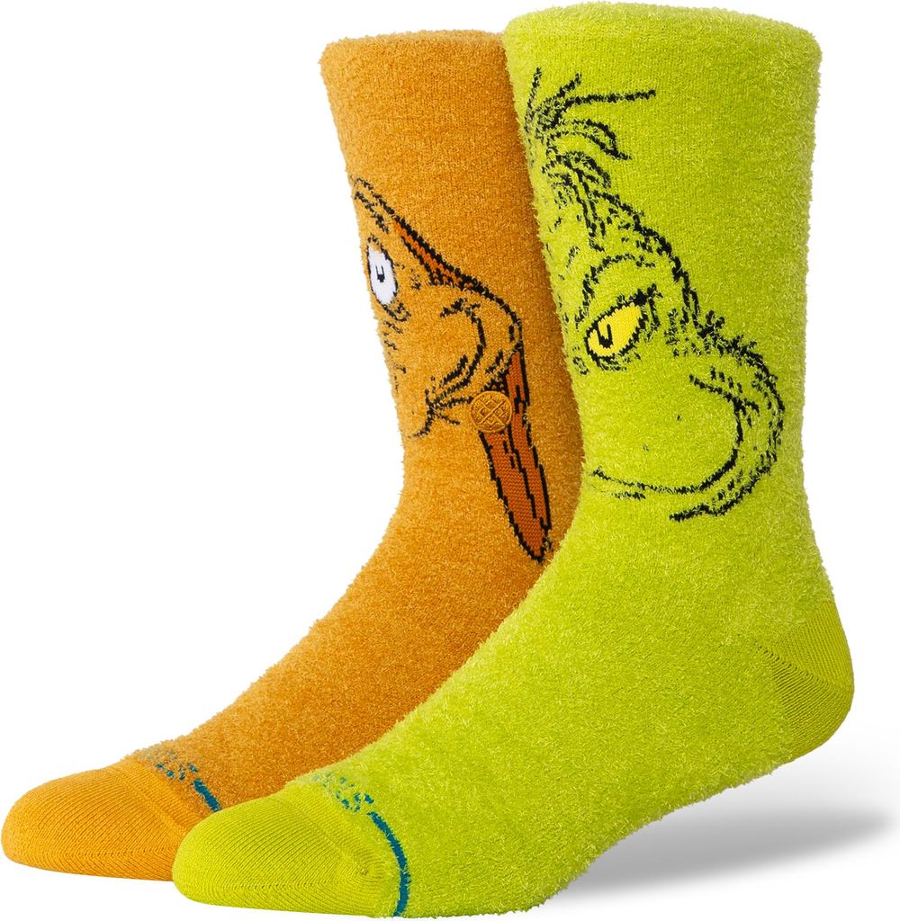 Stance Grinch and Max Crew Socken Grün Orange