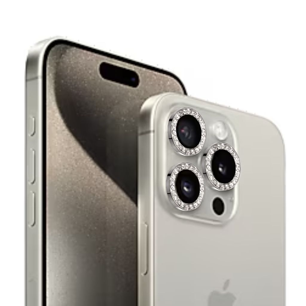 Kamera Panzerfolie Linsenschutz passend für Apple iPhone 15 Pro Max in Schwarz