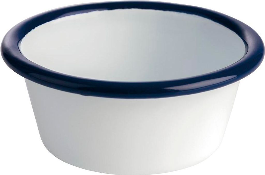 APS Enamelware miska, biela/modrá, obsah: 0,08 litra, Obrázok produktu 