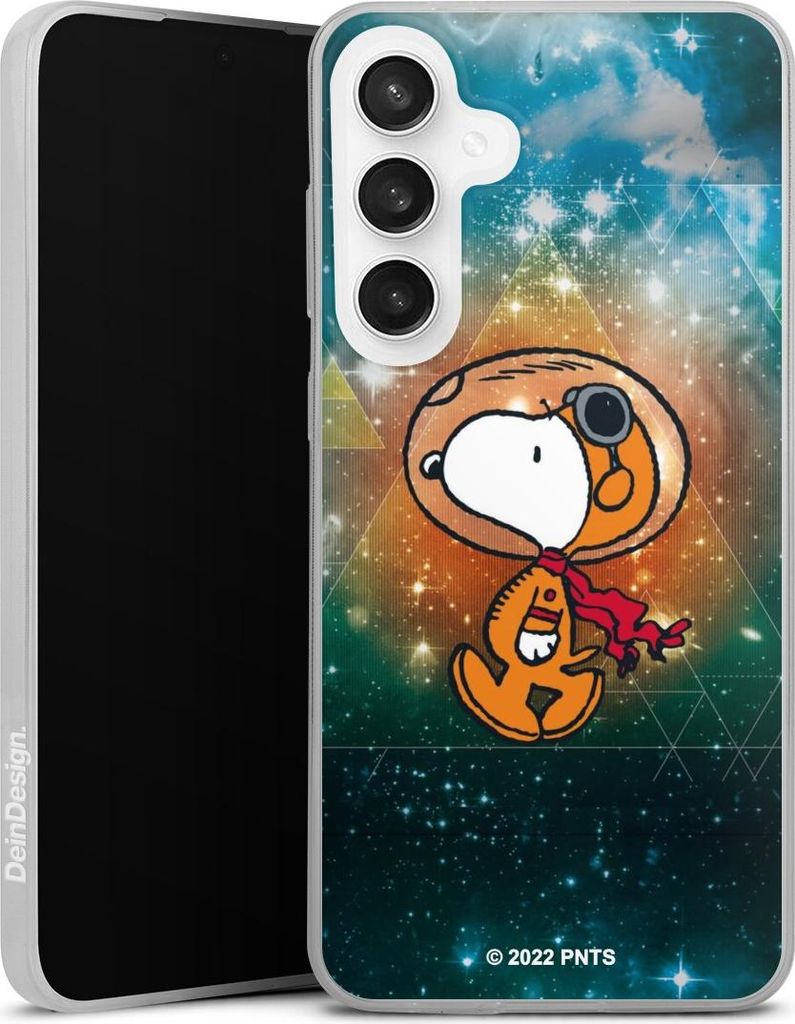 DeinDesign Slim Hülle für Samsung Galaxy S24 FE 5G Silikon Case Ultra Dünn Handyhülle Astronaut Offizielles Lizenzprodukt Snoopy