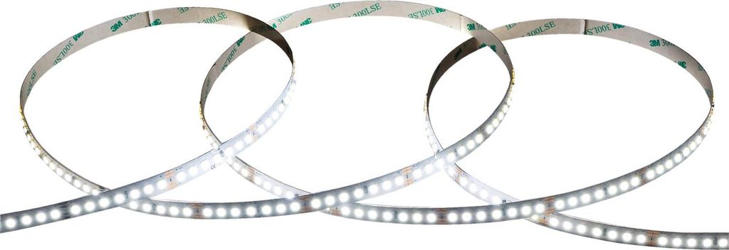 LED-Streifenrolle 48v SMD 140 LED/m 30m für große Längen 10W/m 1000lm/m Breite 10mm Schnitt 5cm IP20 6000K Kaltweiß