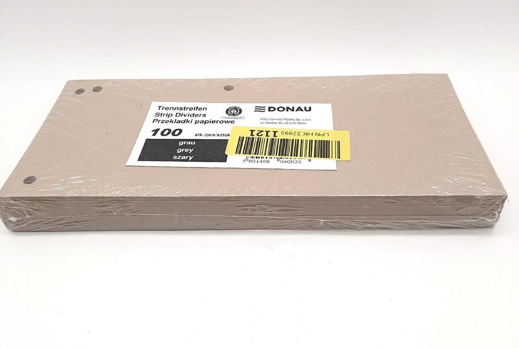 DONAU Trennstreifen 100er Pack Grau 13 A4 190 gm² Recycling-Karton Sortiment