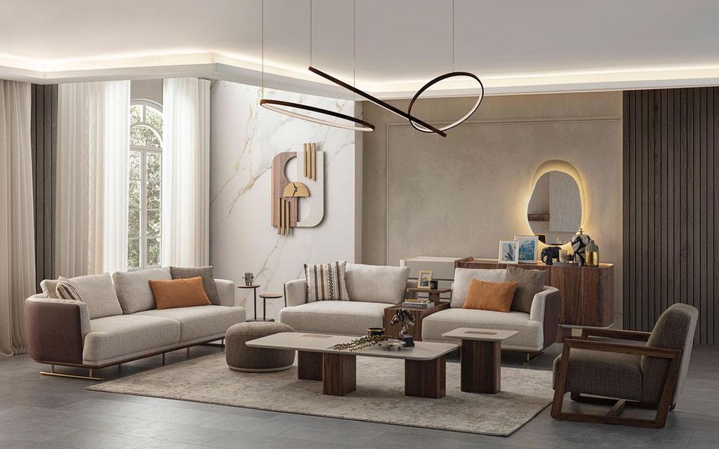 Sofagarnitur 3+3+1 Sitzer Modern Relax Sessel Modern Stil 3tlg Luxus Wohnzimmer