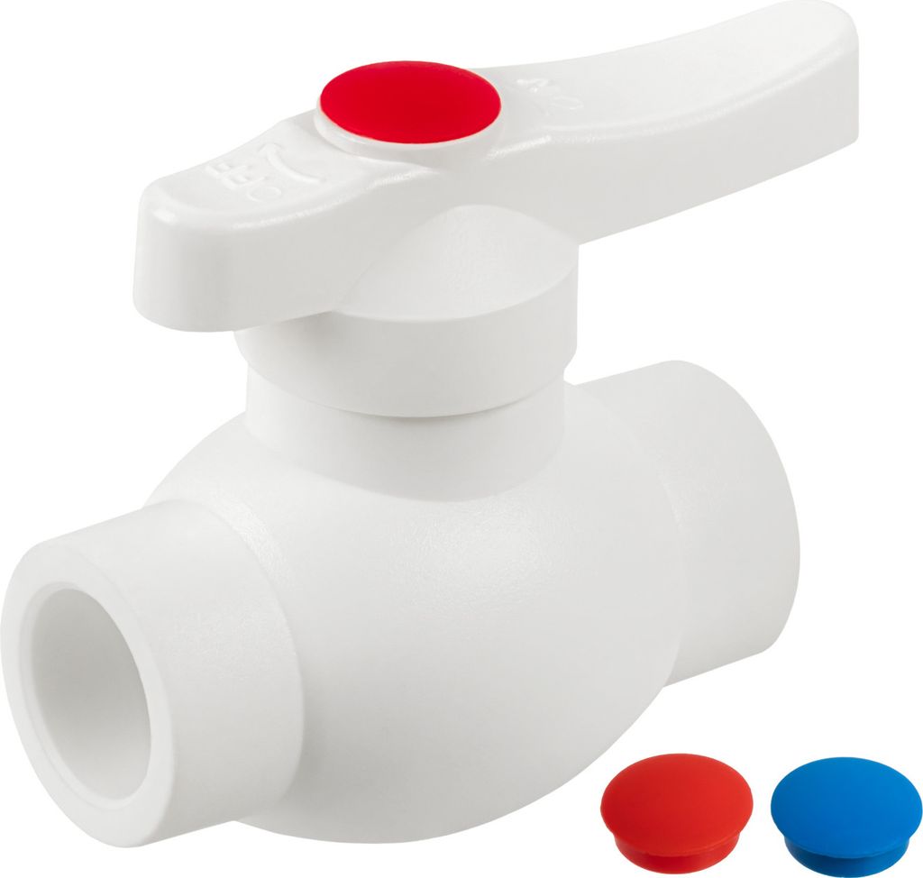 Ø 20mm, PPR Aqua Plus Kugelhahn zum Verschweißen in Weiß | Produktbild 