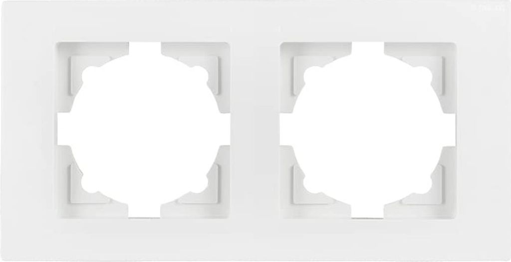 Gunsan Moderna 2-fach Rahmen für 2 Steckdosen Schalter Dimmer Weiss