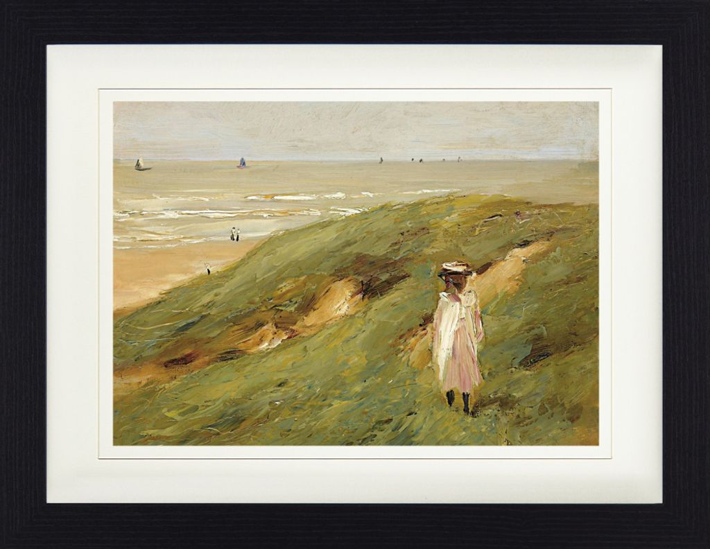 Max Liebermann Gerahmtes Bild Mit Edlem Passepartout | Wand-Bilder | Im Bilderrahmen - Düne Bei Noordwijk Mit Kind, 1906 (30 x 40 cm)