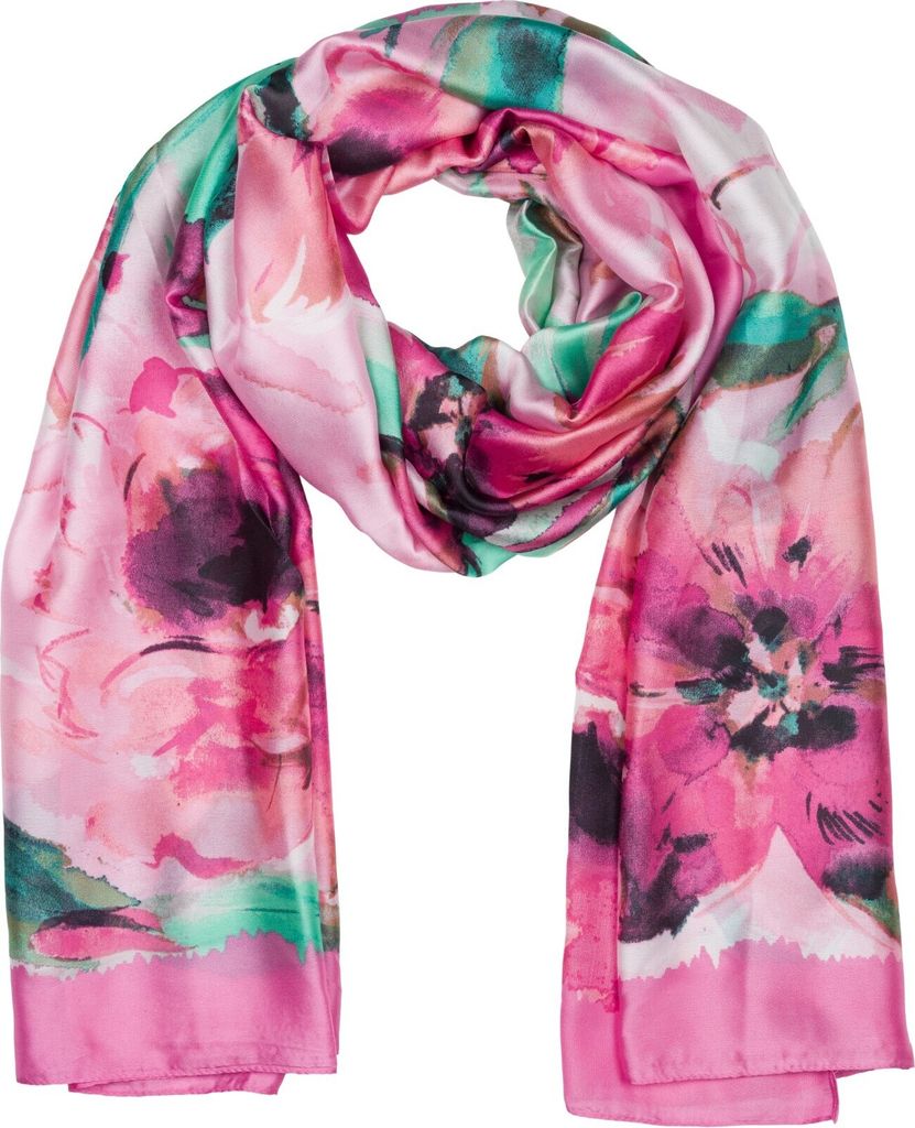 styleBREAKER Damen Schal mit buntem Blumen Muster im Produktbild 