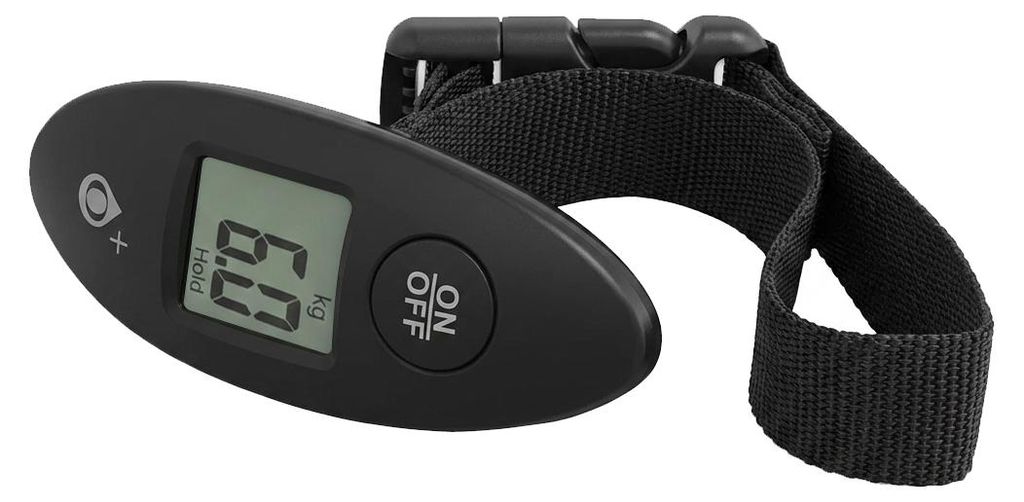 Avizar, Digitale Kofferwaage LCD tragbar bis 40 kg, Schwarz