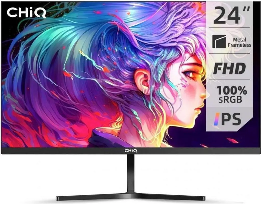 Moniteur PC 24 pouces Full HD CHiQ 24F650 Dalle LCD 100Hz 60cm Noir