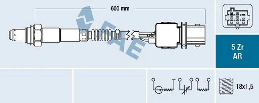 Sonde lambda FAE 75137 OE 1416163 pour Volvo XC70 V70 S80 et S60