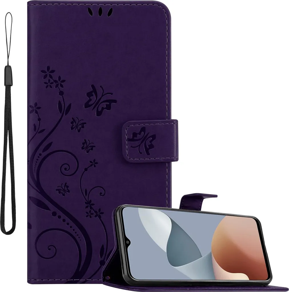 Cover ZTE Blade A73 4G Fiori Lilla - Custodia Protettiva per Ragazzi