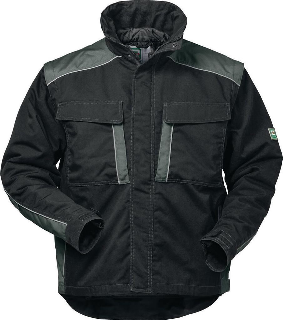 Canvas Outdoorjacke 2 in 1 Basel Größe XXL schwarz/grau