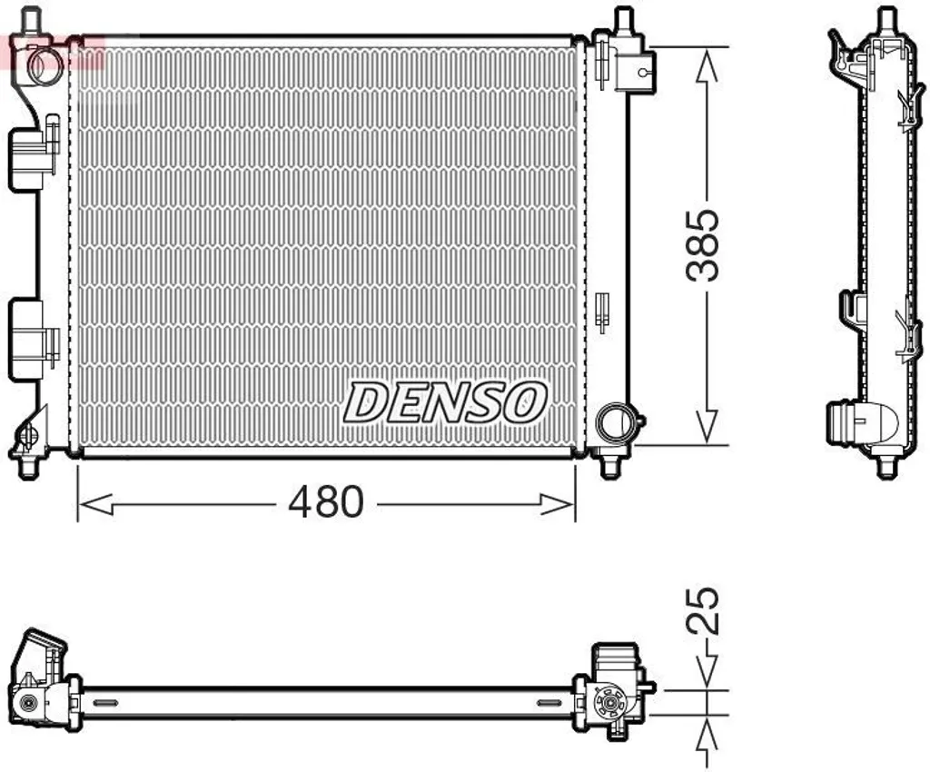 Radiateur de refroidissement moteur DENSO pour Hyundai i20 essence diesel