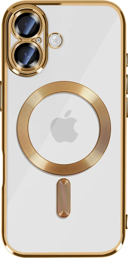 Avizar Custodia iPhone 17 MagSafe Oro con Cornice Cromata Premium