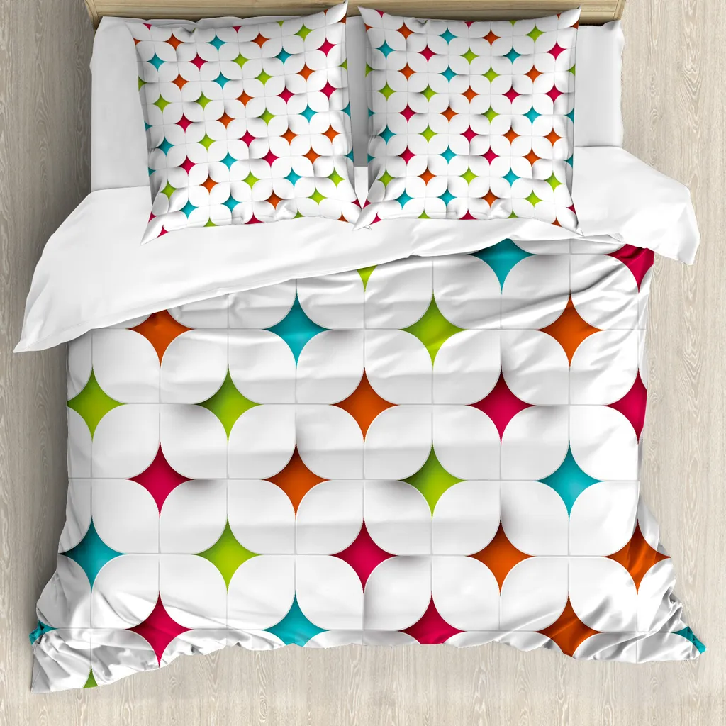 Copripiumino Geometrico ABAKUHAUS 155x220: Comfort Antiacaro Multicolore