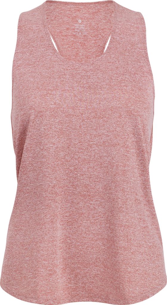 Racerback Sport Shirt -Heathered-, Damen Tank Top – Bordeaux Meliert – Gr.: S