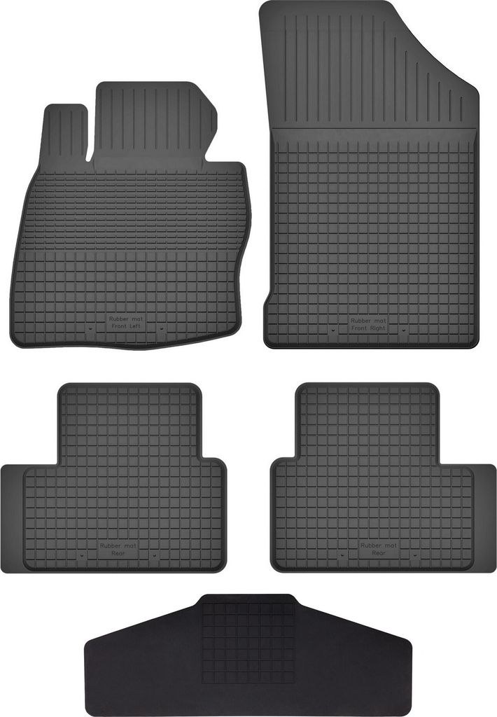 Gummi Fußmatten Set Für: Kia Eniro / Niro Ev (2016-) Gummimatten Schwarz