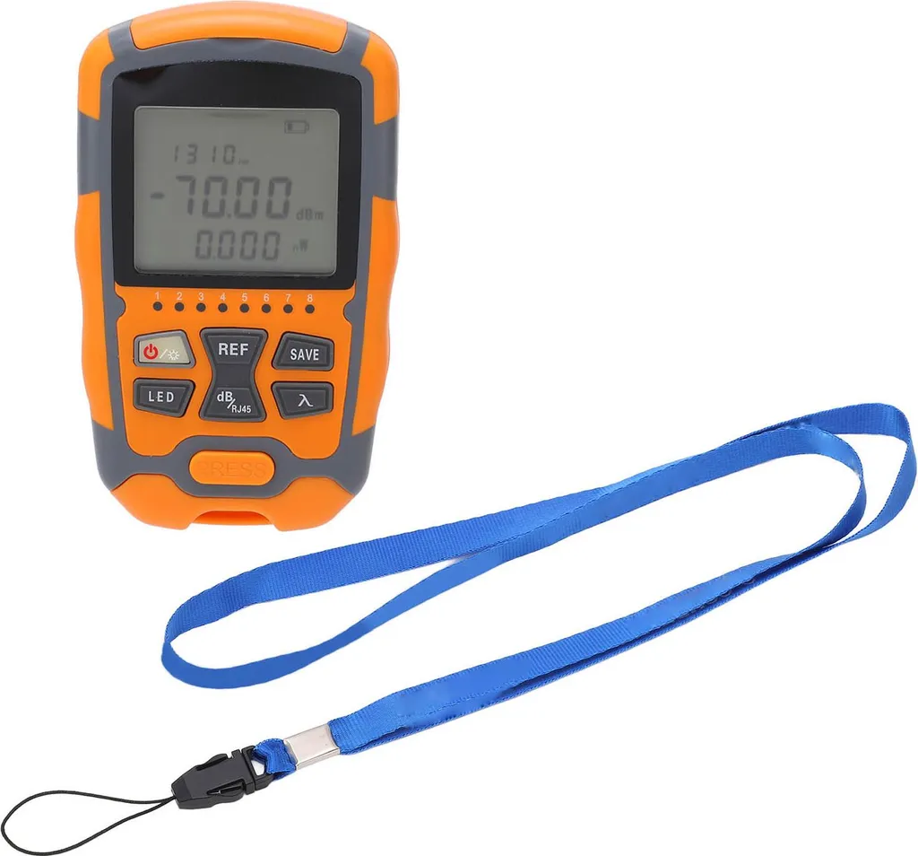Testeur de fibre optique portable et wattmètre numérique avec LED
