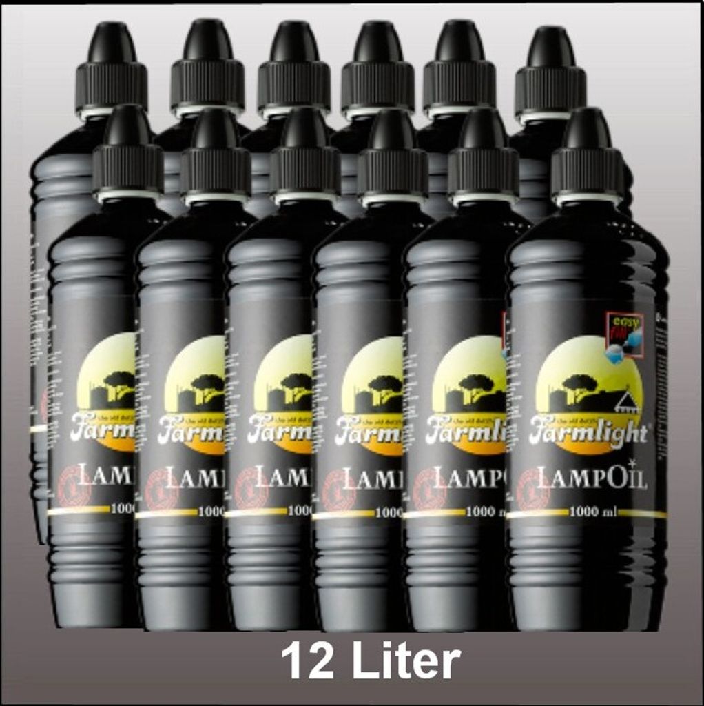 12 Liter Lampenöl für Öllampen Gartenfackeln Bambusfackeln und Wandfackeln