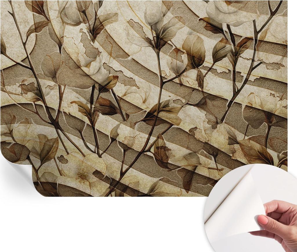 Selbstklebende Wandtapete - Dekorative Tapete für Wohnzimmer - Klebefolie für Wandbilder - Tapetenfolie für Wanddekoration - 152x104 cm - Klassi...