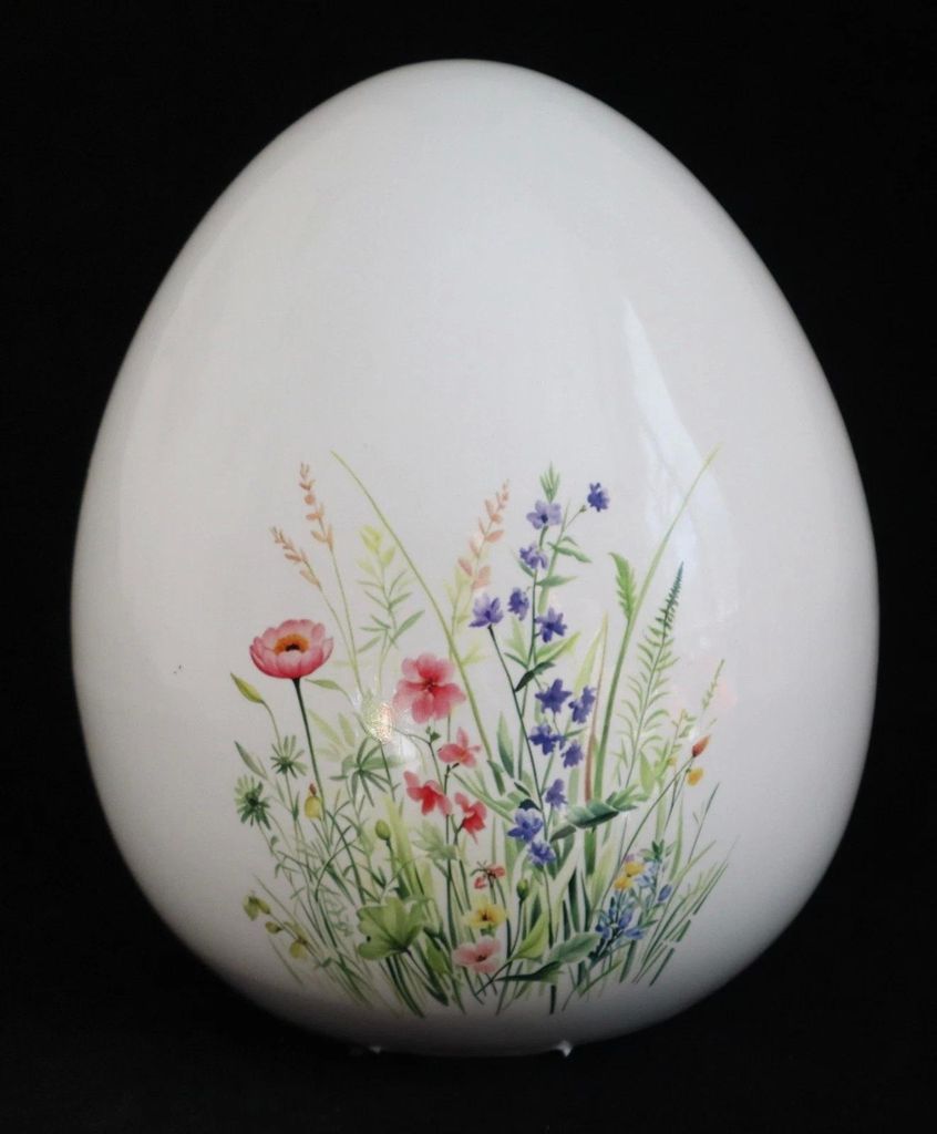 Deko Ei Blumen Design Keramik Osterei Dekoei Gartenstecker Deko Figur Skulptur