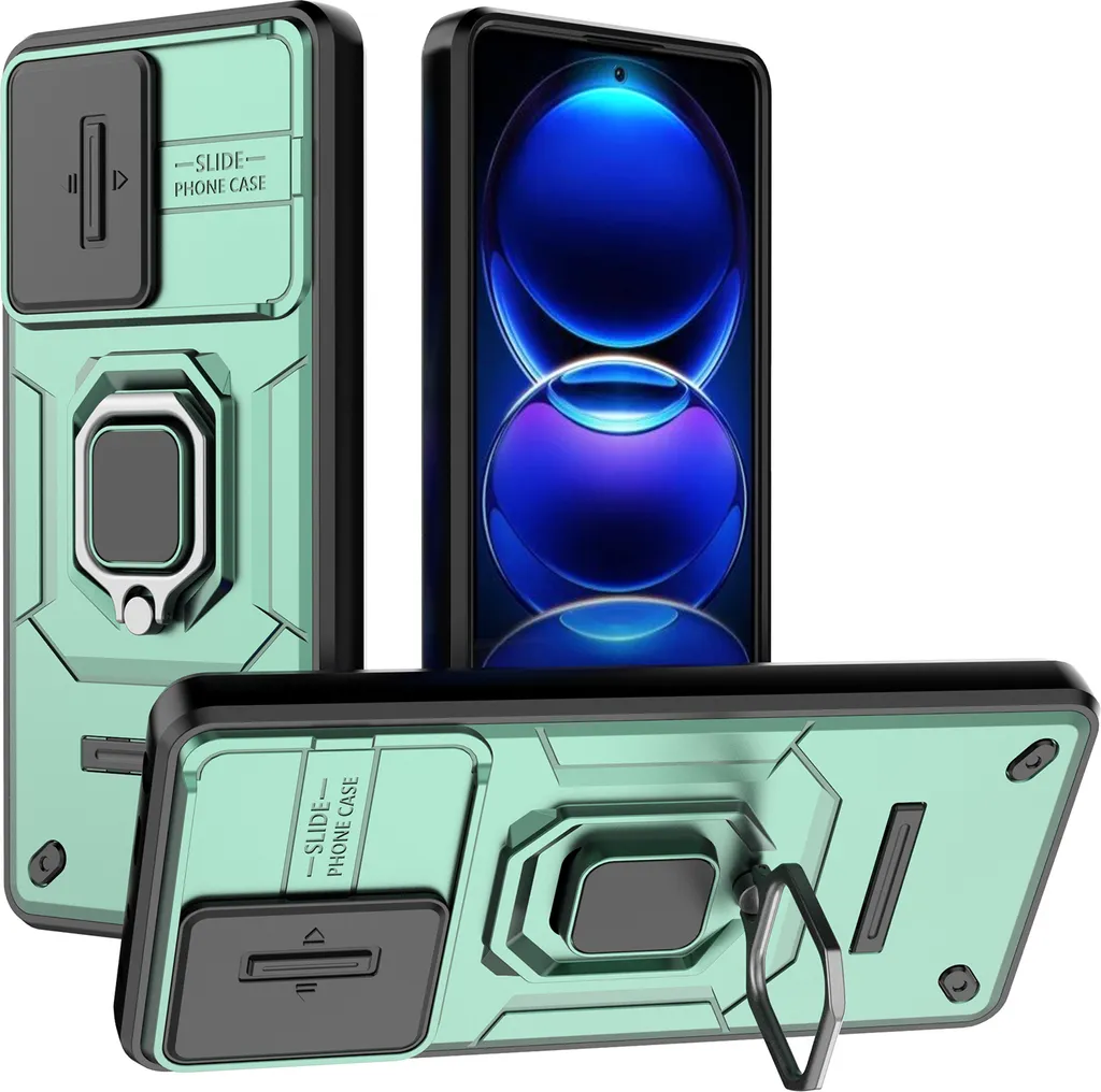 Custodia per Xiaomi Redmi Note 12 Pro+ 5G con Ring e Copri Camera