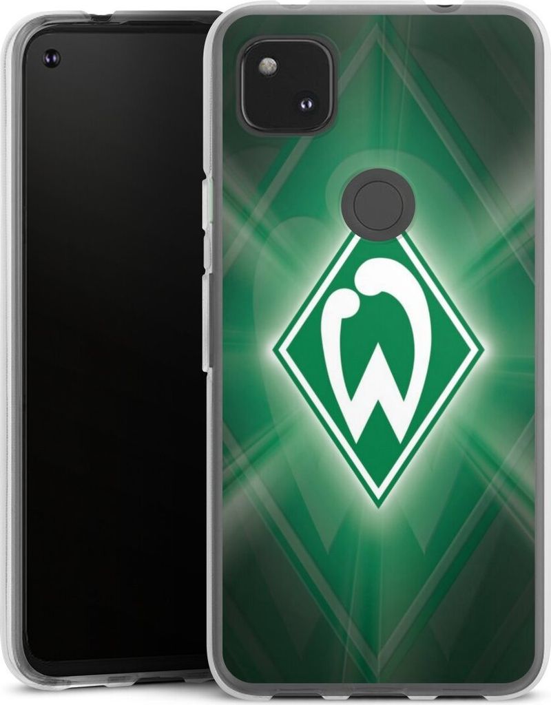 DeinDesign Handyhülle für Google Pixel 4a Silikon Hülle Case Smartphone Schutzhülle Offizielles Lizenzprodukt SV Werder Bremen Wappen