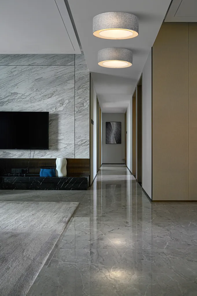 Plafonnier LED dimmable Bergamo en chrome gris Maytoni culot E27 - 4