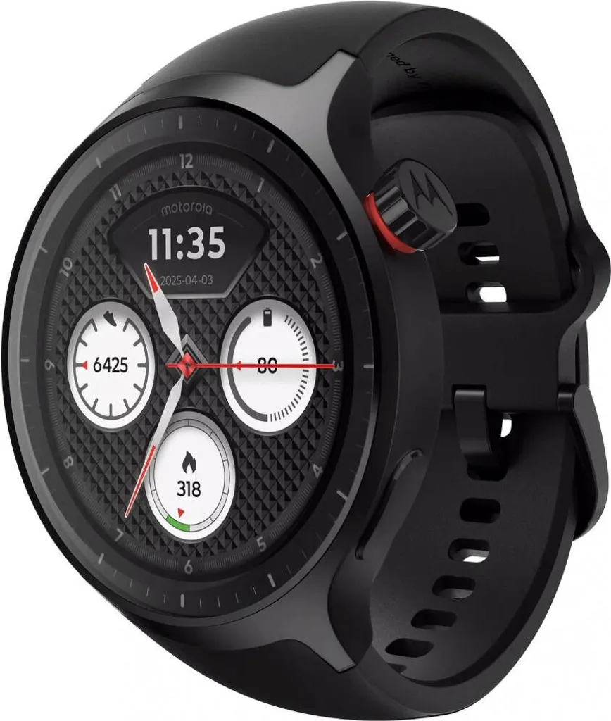 Montre connectée Motorola Noir pour homme et femme écran 1,43" HD