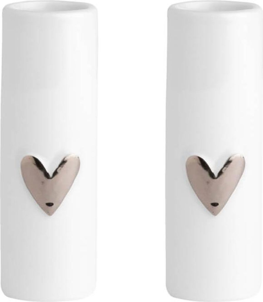 räder GmbH Minivasen Herz 2er Set silber, 2er Set Produktbild 