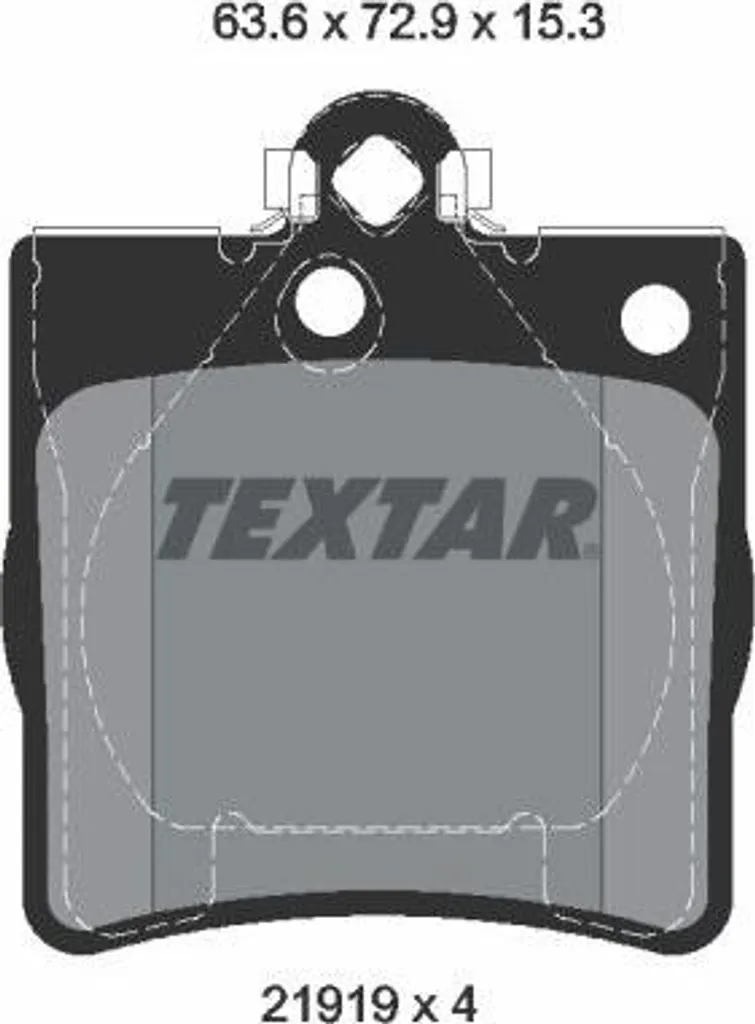 Plaquettes de frein TEXTAR 2191981 pour Crossfire et Classe C CLK SLK