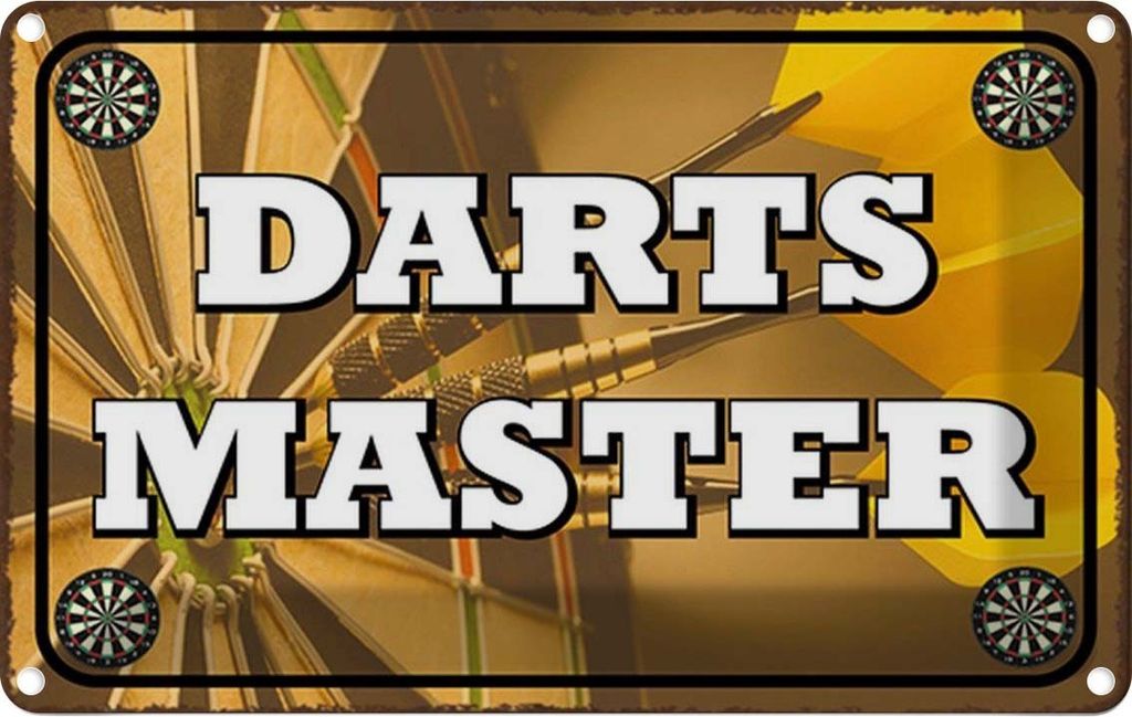 vianmo Blechschild 12x18 cm Darts Master Sport Hobby