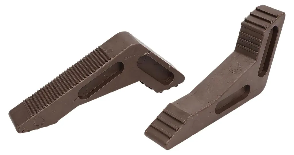 Butée de porte en caoutchouc marron foncé, lot de 2 cales amovibles