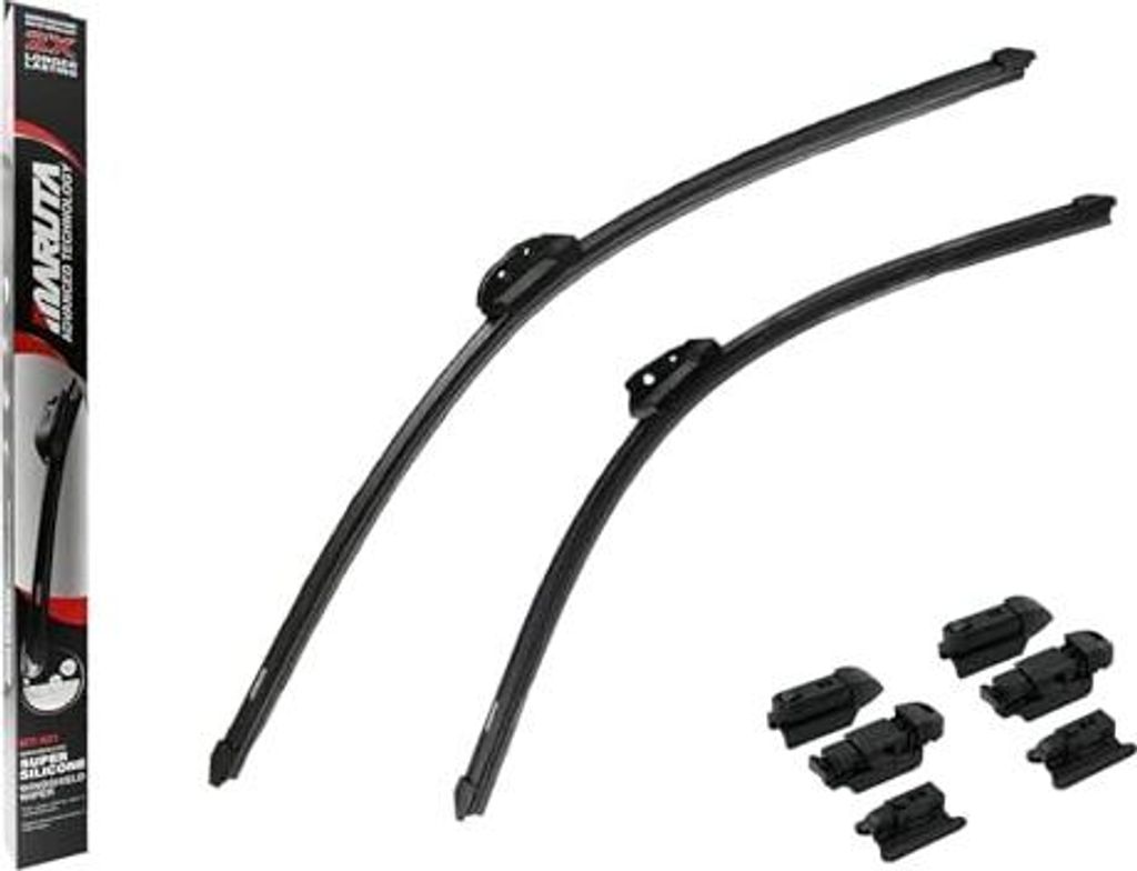 MARUTA Lotus Perl-Effekt Scheibenwischer SET 700 mm / 600 mm - universal - vorne, Aero-dynamik optimierte Wischerblätter aus exklusiver Silikon / ...