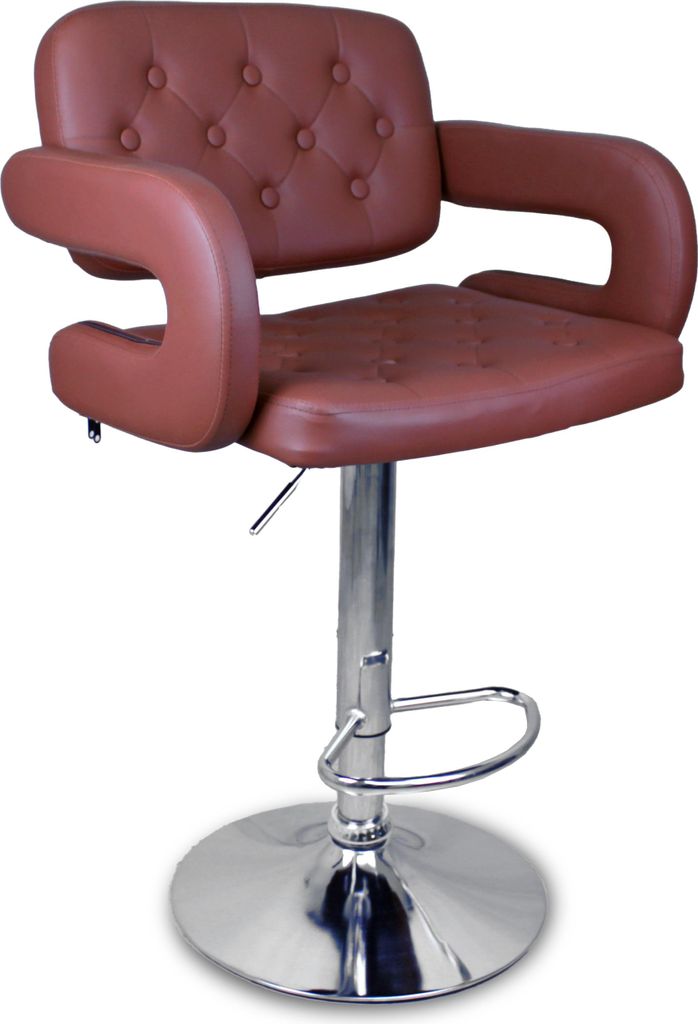 JUST SIT VINCI Braun - Barhocker mit Rückenlehne und Armlehnen